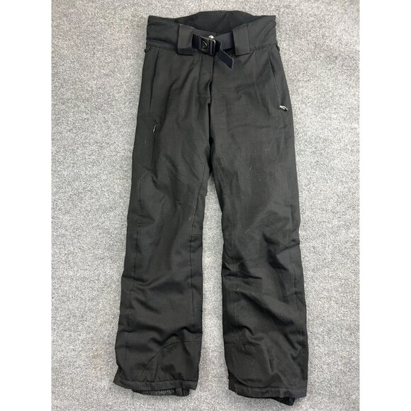Eider Defender 2LS Snow Pants Women's 6 Black Wide Leg Ski Snowboard Belted - Picture 1 of 11